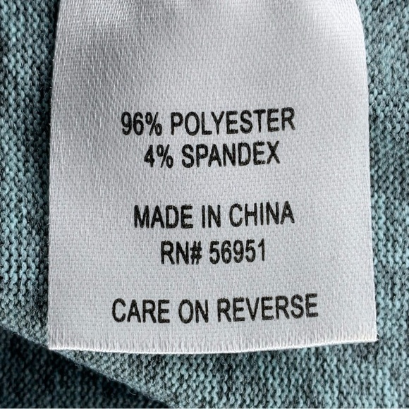 1x Teal Blue Heather Cowl Neck Activewear Athletic Plus 16w 18w Pocket Stretch - Picture 8 of 8